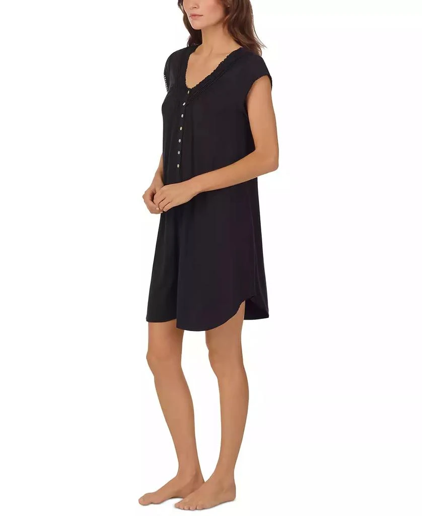 Eileen West Women's Cap-Sleeve Lace-Trim Chemise 3