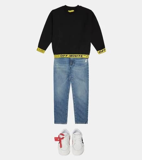 Off-White Logo tape cotton sweater 2