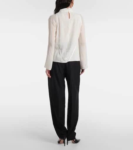 Altuzarra Cara draped high-neck silk top 3