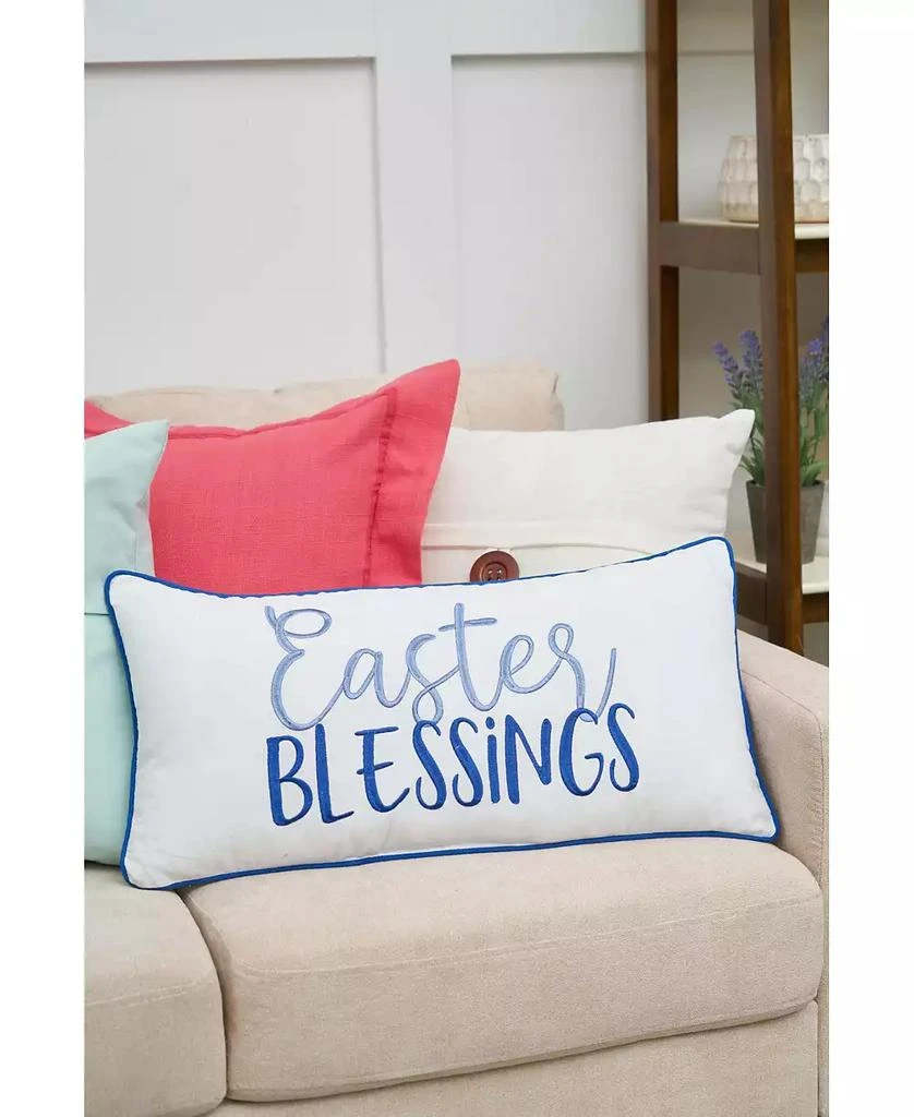 C&F Home Spring "Easter Blessings" Embroidered Accent Pillow, 12" x 24" 2