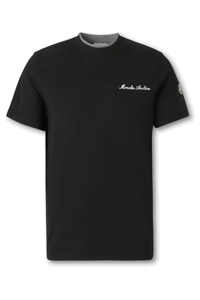 Moncler Moncler Logo Embroidered Crewneck T-Shirt 1