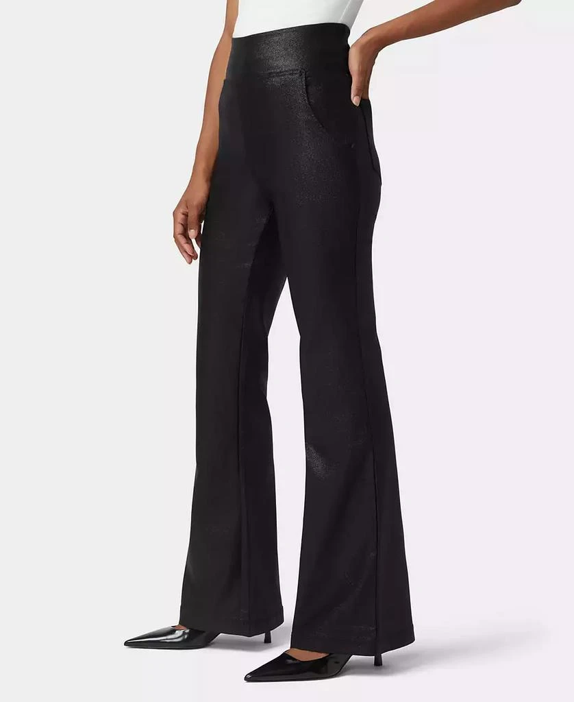 Hue Women's High Rise Shimmer Flare Leggings Pants 3