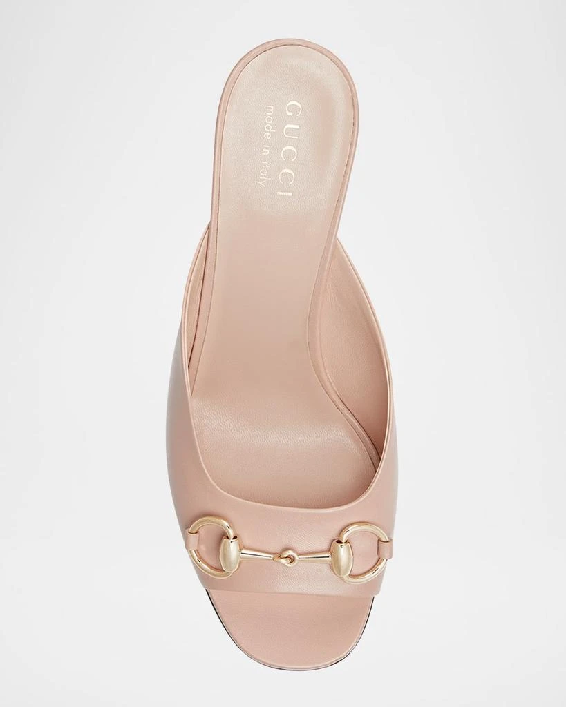 Gucci Lady Horsebit Leather Mule Sandals 4