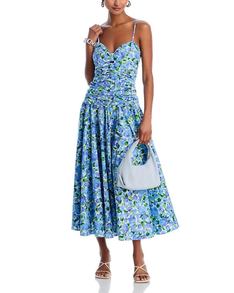 AQUA Ruched Maxi Dress - Exclusive 2