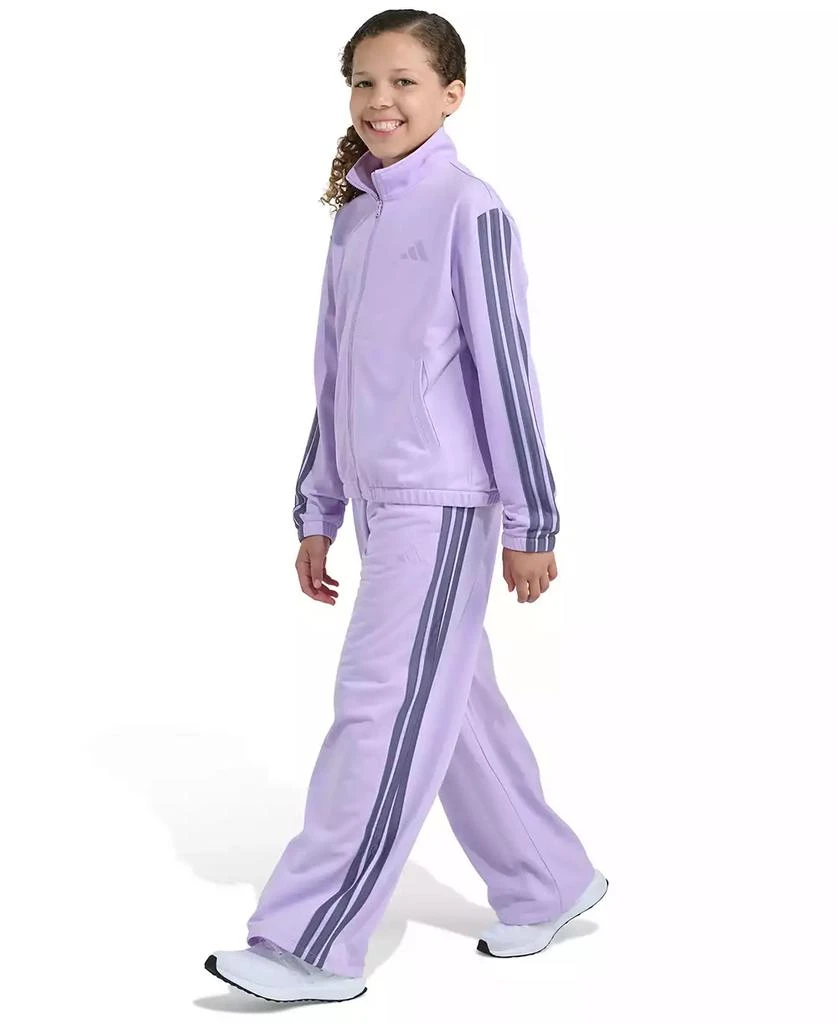Adidas Big Girls
 8-16 Full-Zip Jacket and Wide Leg Tricot Pants, 2-Piece Set 3