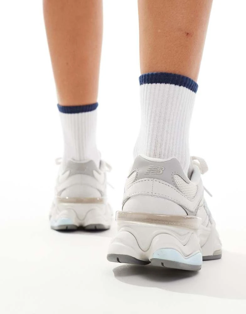 New Balance New Balance 9060 trainers in off white and light blue 3