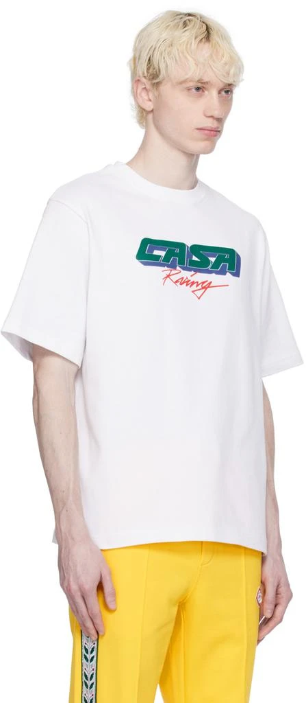 Casablanca White 'Casa Racing' 3D T-Shirt 2