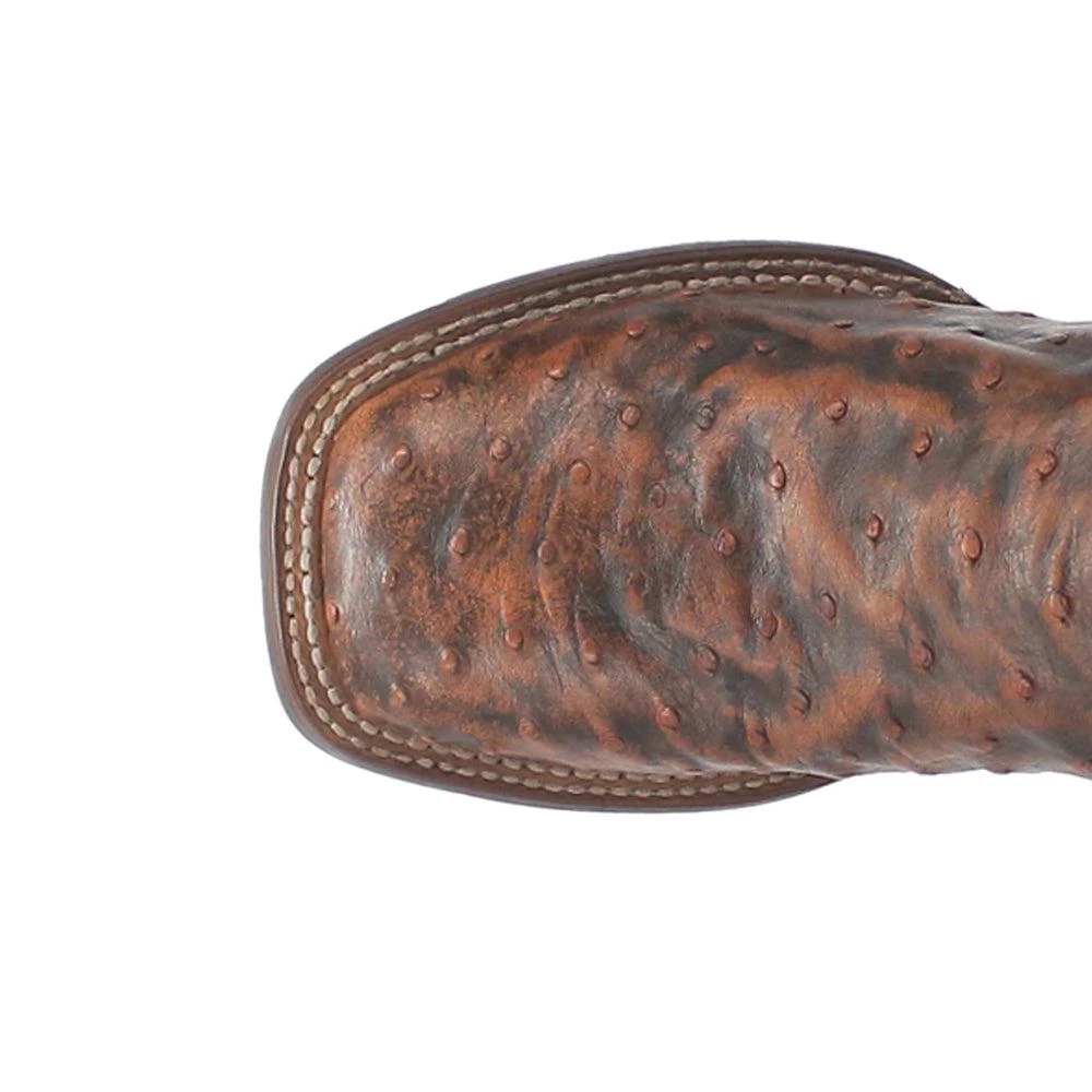 Dan Post Boots Dillinger Full Quill Ostrich Embroidered Square Toe Pull On Cowboy Boot 4