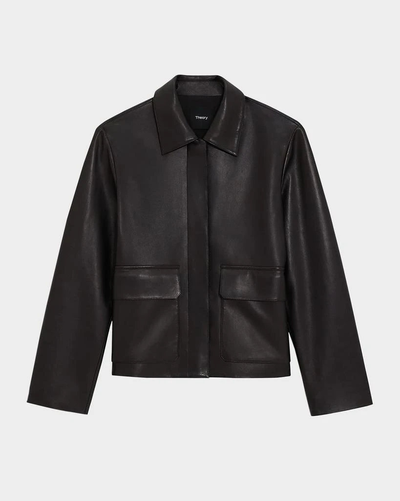 Theory Boxy Leather Jacket 1