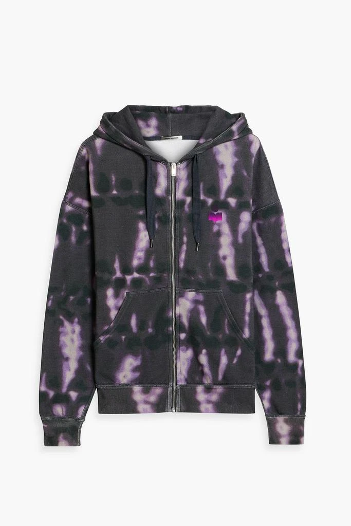 Isabel Marant Mikoas tie-dyed cotton-blend fleece zip-up hoodie 1
