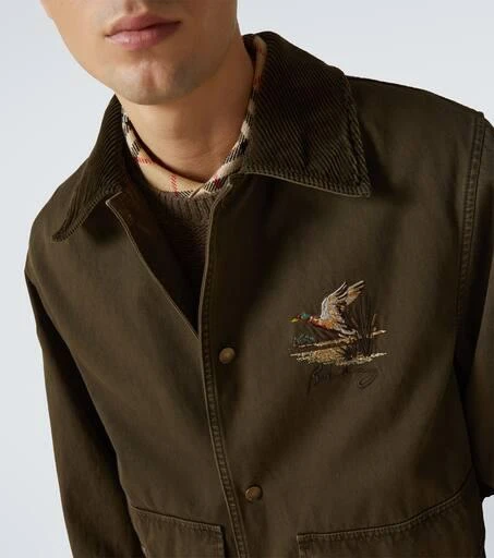 Burberry Corduroy-trimmed cotton twill field jacket 6