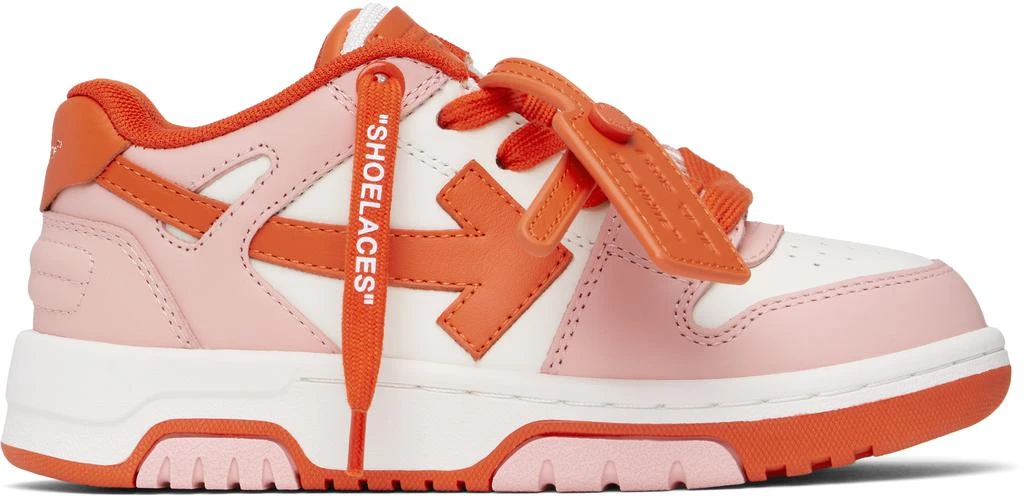 Off-White Kids Pink 
Red Out Of Office Sneakers