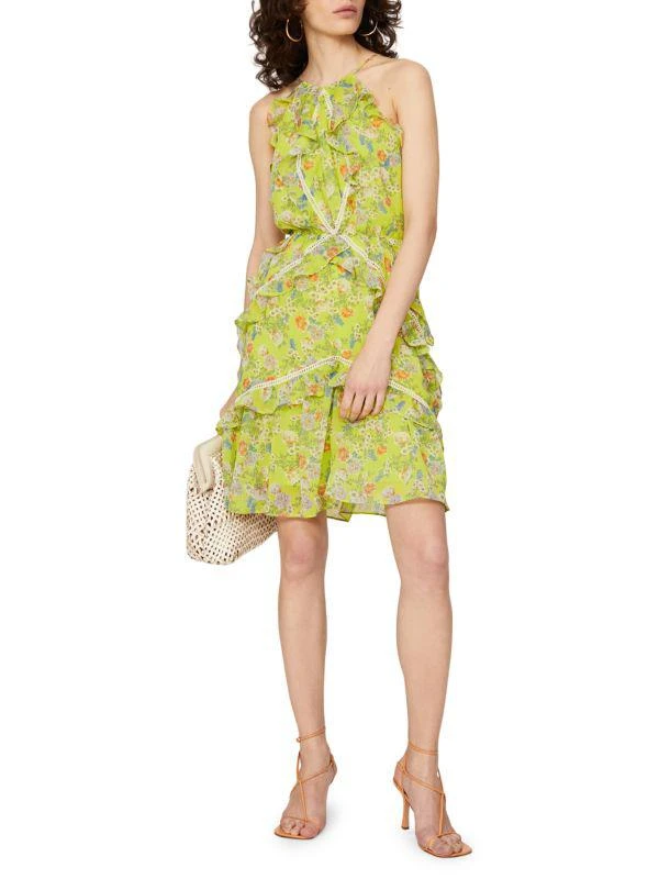 MARISSA WEBB Floral Halter Mini Fit and Flare Dress 1