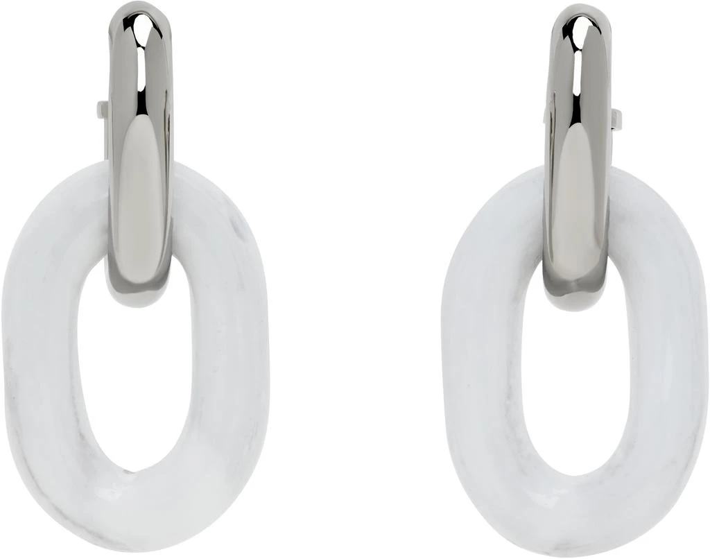 Rabanne Silver Chain Drop Earrings