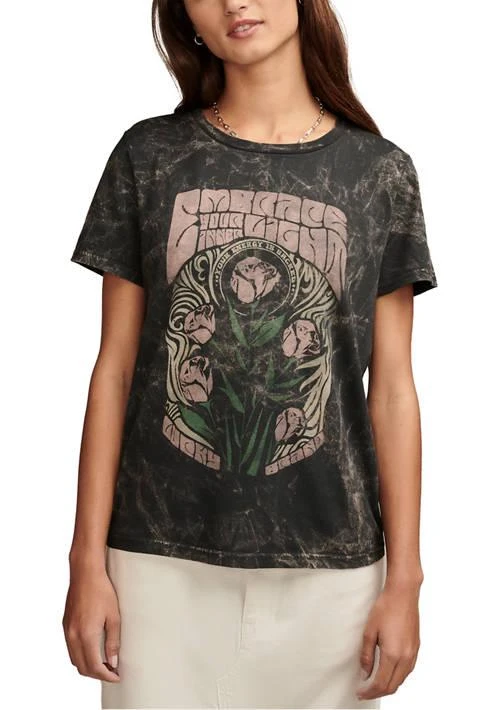 Lucky Brand Brand Embrace Floral Classic Crew Neck Graphic T Shirt 1
