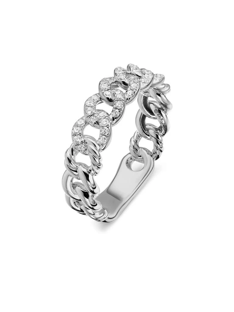 David Yurman Belmont® Curb Link Band Ring with Pavé Diamonds 2