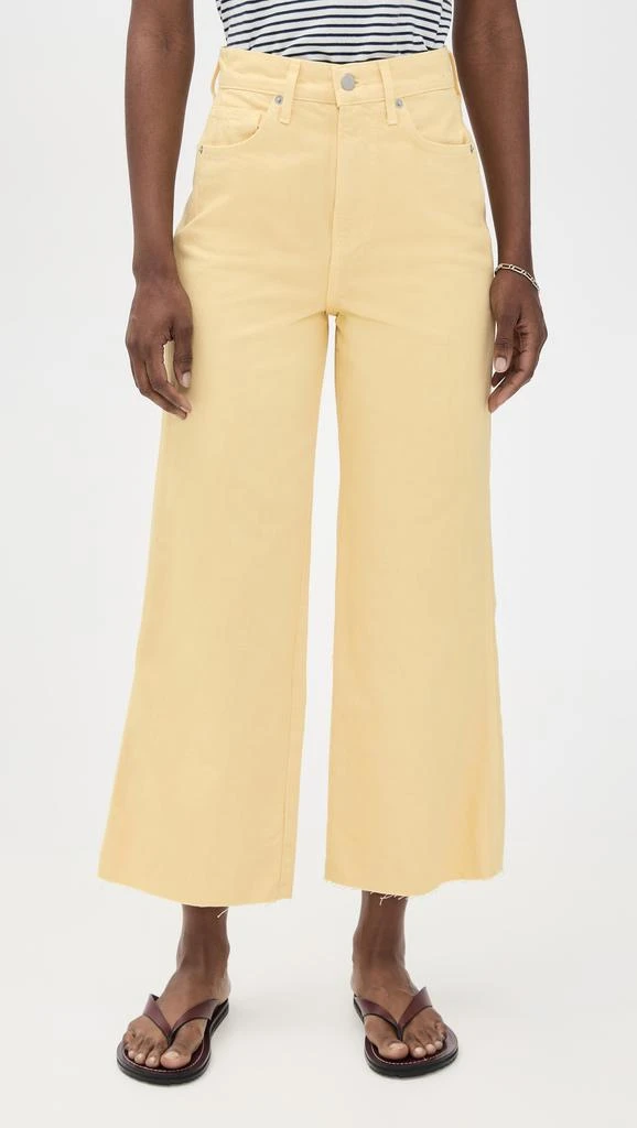 VERONICA BEARD Taylor Cropped High Rise Wide Jeans 6