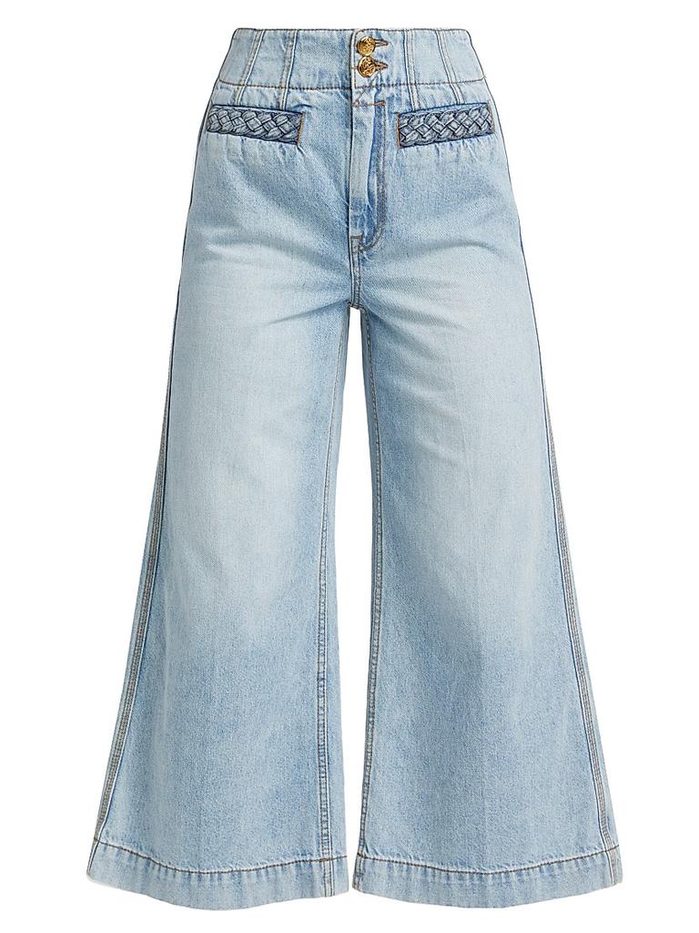 【Zimmermann】Raie cropped flared jeans Zimmermann RAIE CROPPED FLARE JEAN | REVERSIBLE
