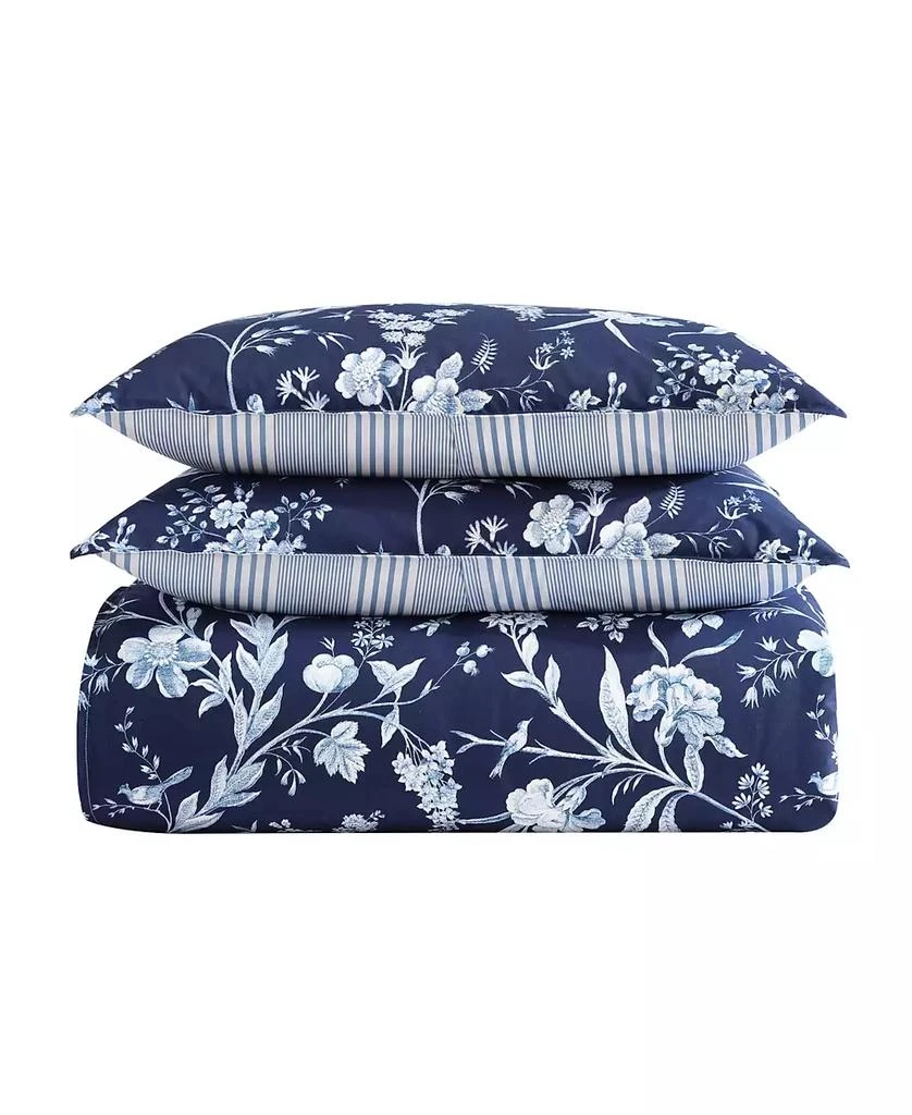 Laura Ashley Branch Toile Cotton Reversible 5 Piece Duvet Cover Set 6