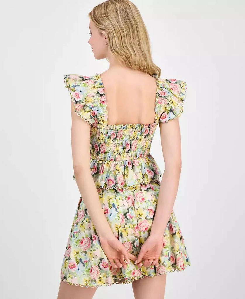 En Saison Women's Cairo Cotton Smocked Floral Top 3