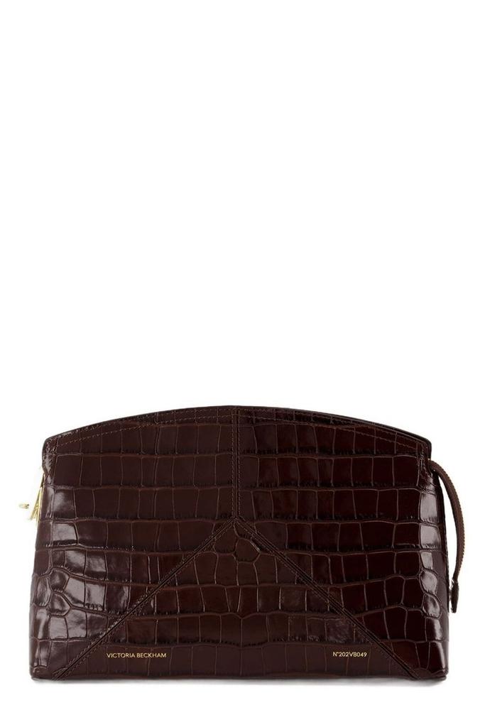 Victoria Beckham Victoria Beckham Zipped Embossed Clutch Bag