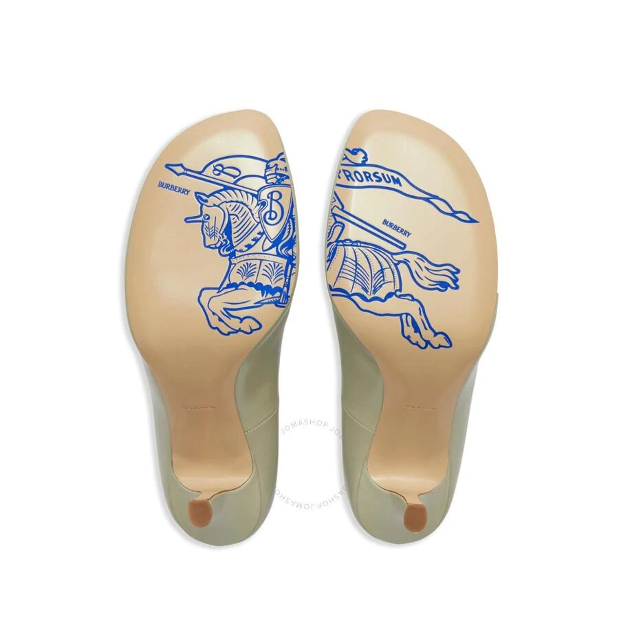 Burberry 85mm Slip-On Leather Pumps 3