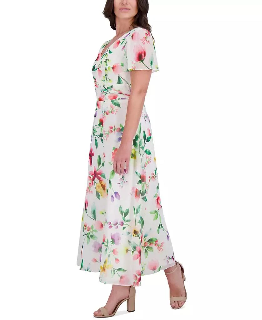 Kensie Women's Floral Print Sleeveless A-Line Midi Dress 2