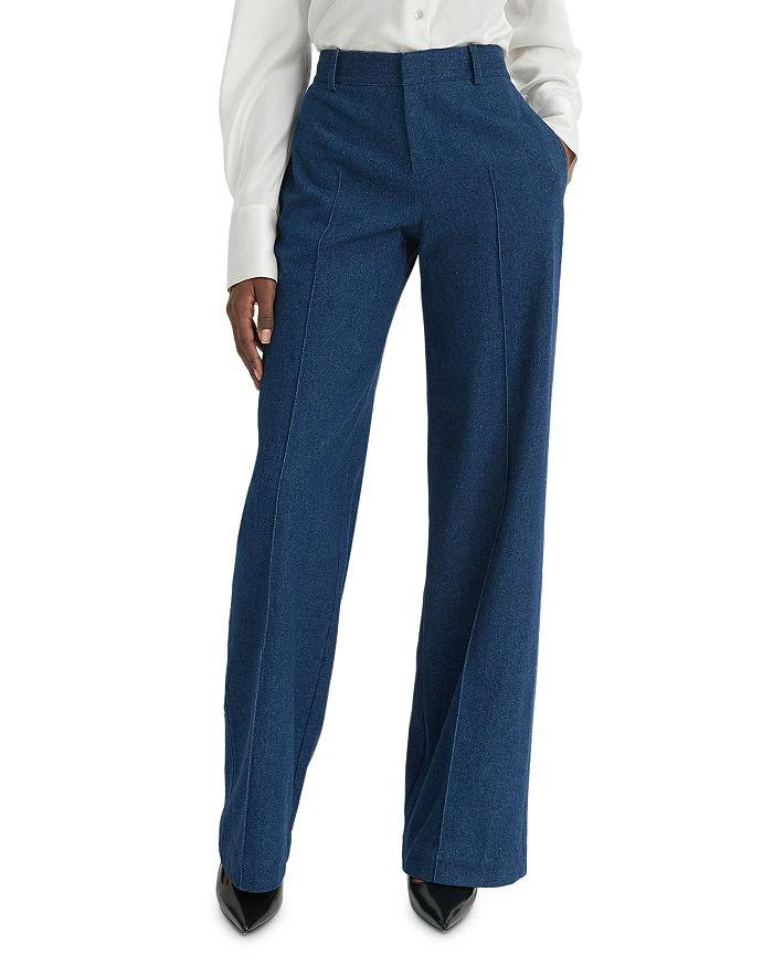 Vince Pintuck Twill Wide Leg Trousers 1