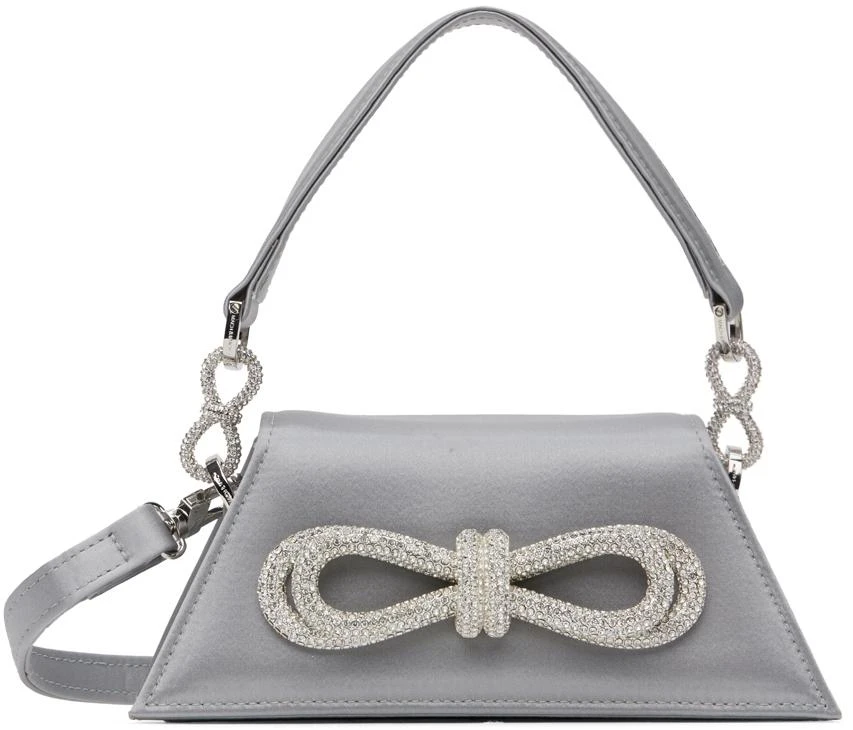 Mach & Mach Gray Double Bow Samantha Small Bag 1