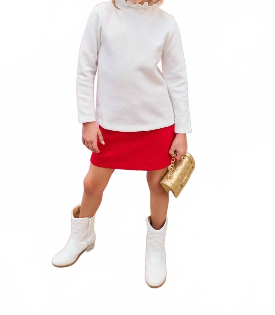 Bisby Girl
s Quilted Mini Skirt In Cherry 2