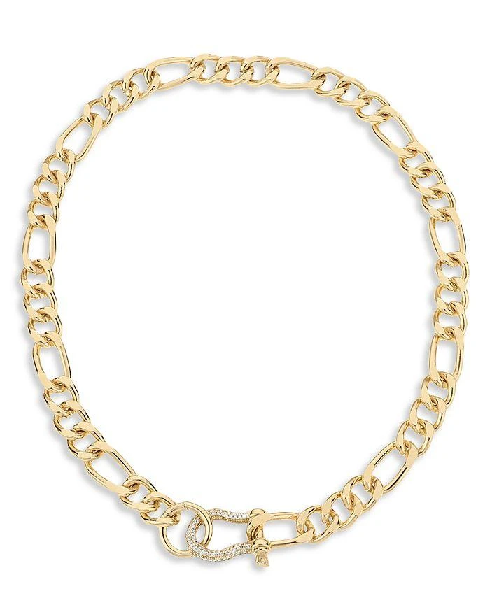 Ettika Jewelry Cuffed Love Pavé Collar Necklace in 18K Gold Plated, 16"