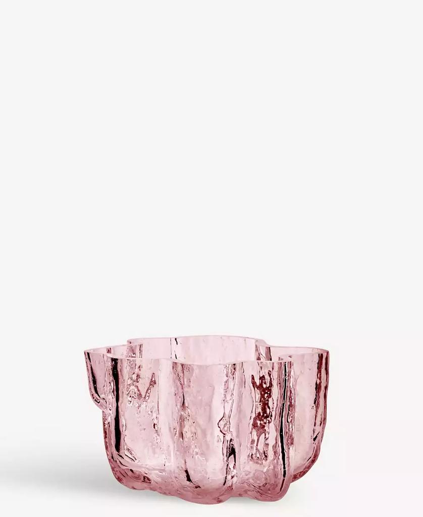 Kosta Boda 3.8" Crackle Crystal Glass Votive Bowl