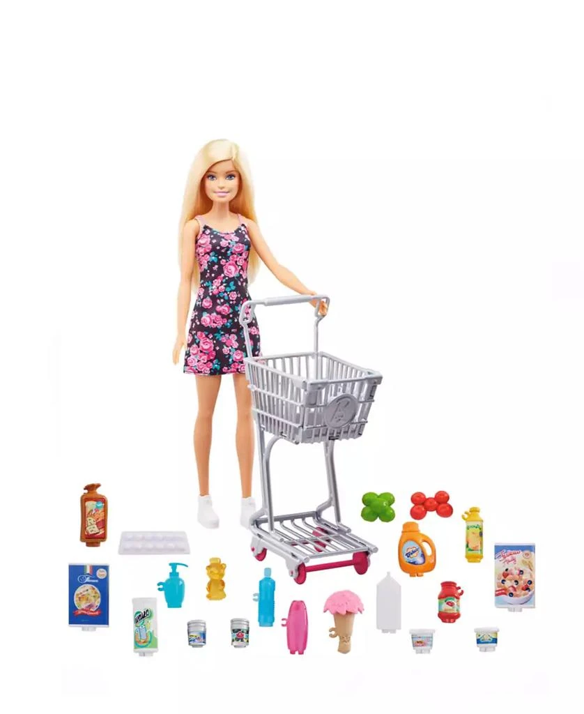 Barbie Supermarket Shopping Doll Playset with Accessories Shopping Cart 2