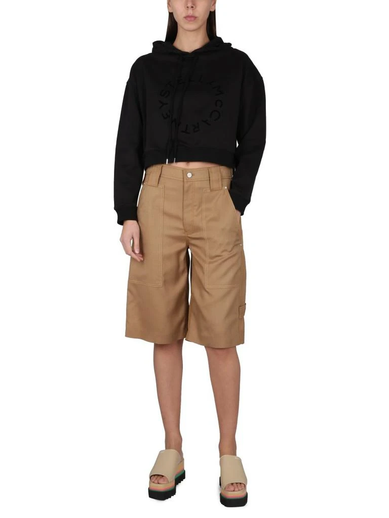 Stella McCartney Stella McCartney Drawstring Cropped Hoodie 3