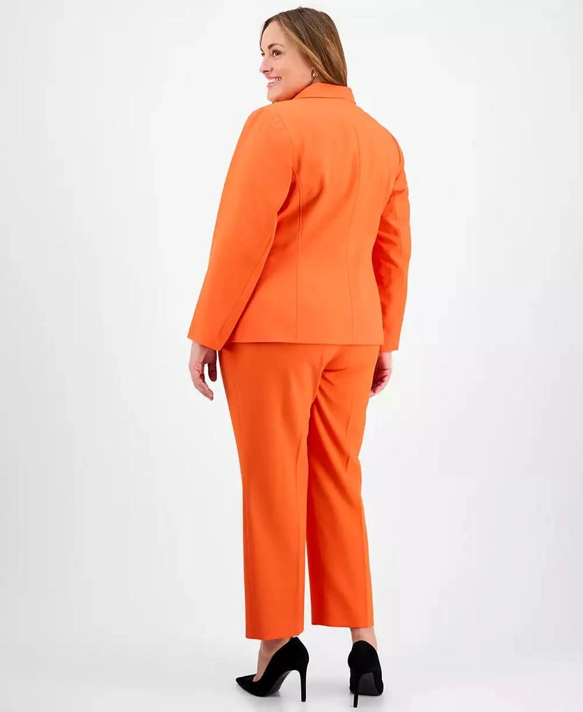Le Suit Plus Size Single-Button Straight-Leg Pantsuit 2