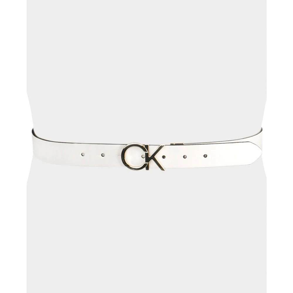 Calvin Klein Women's Reversible Monogram Buckle Belt 4