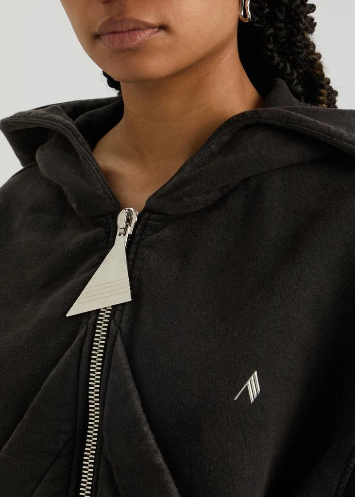 The Attico Hooded faded stretch-cotton sweatshirt 5