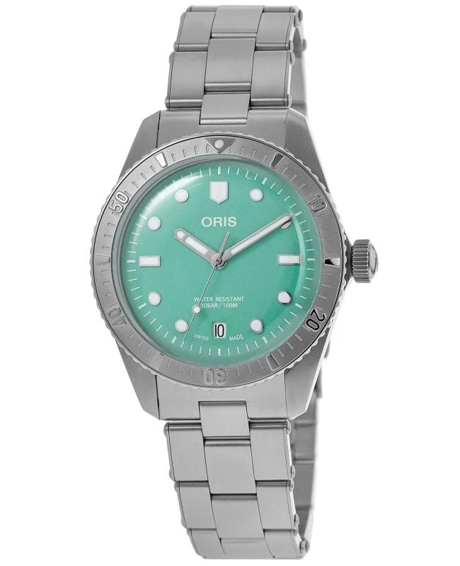 Oris Oris Divers Sixty-Five Cotton Candy Automatic Green Dial Steel Unisex Watch 01 733 7771 4057-07 8 19 18 1