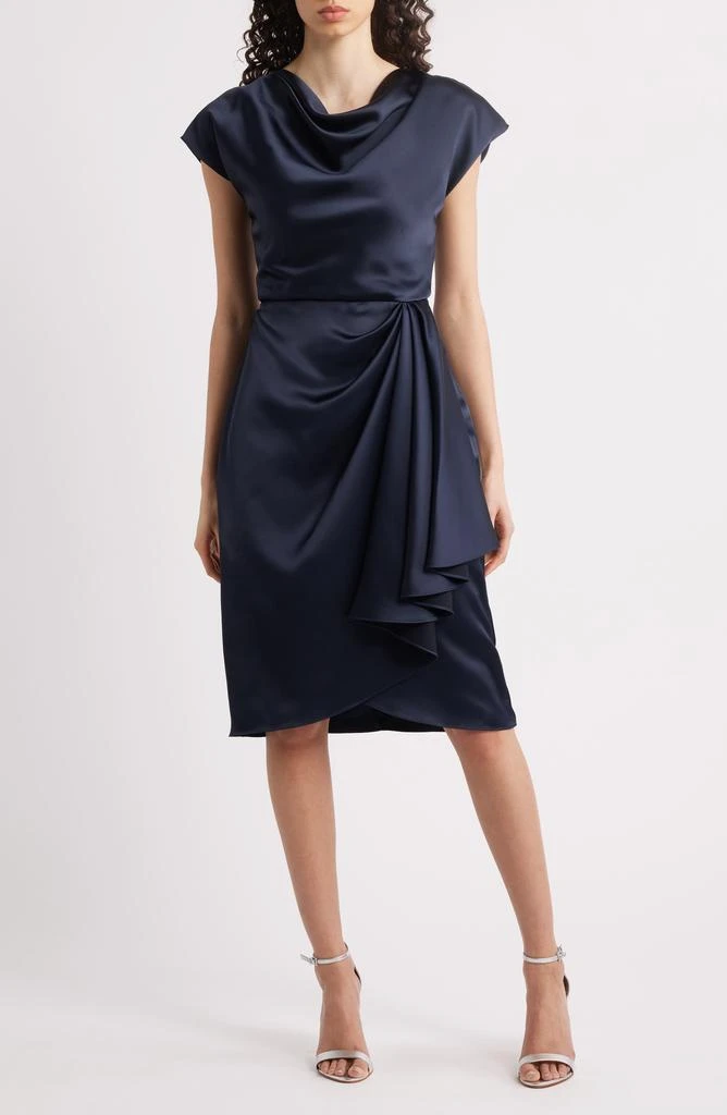 Shop Draped Satin Pencil Midi-Dress on Sale at BeyondStyle  Get 76% Off Draped  Satin Pencil Midi-Dress with Limited-Time Flash Deals, Exclusive Discounts,  and Special Offers. Enjoy Unbeatable Savings on Draped Satin