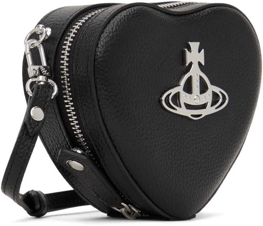 Vivienne Westwood Black Mini Louise Heart Crossbody Bag 2