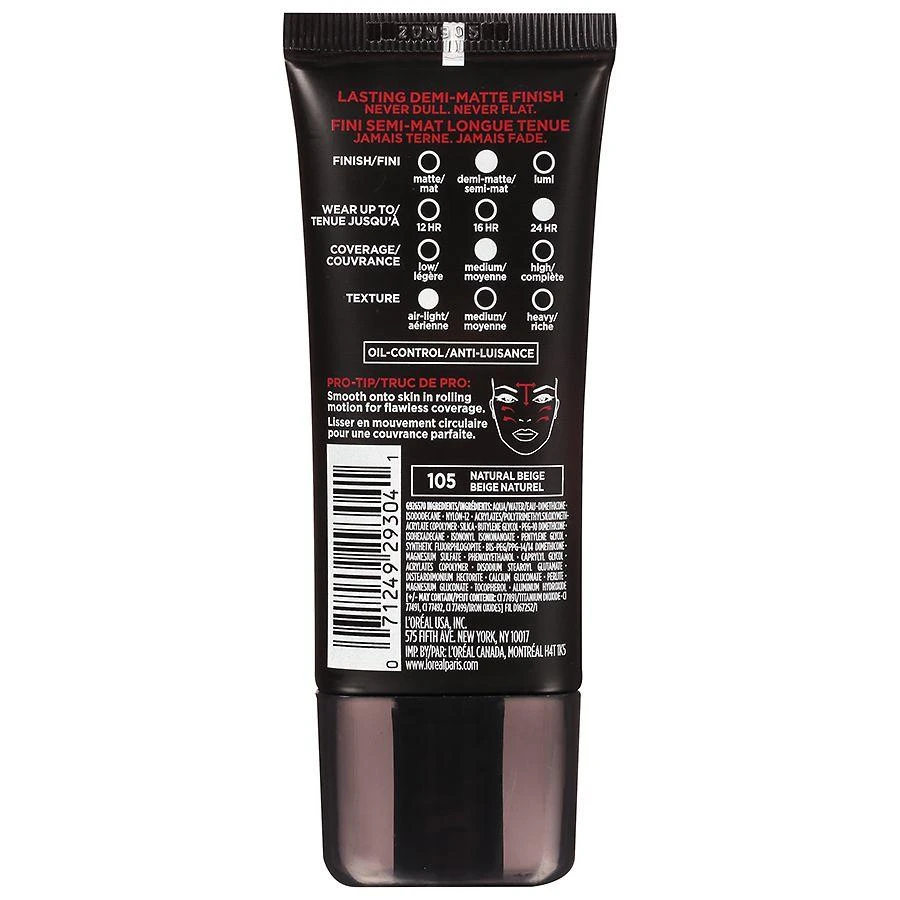 L'Oreal Paris Pro-Matte Liquid Foundation Makeup 4