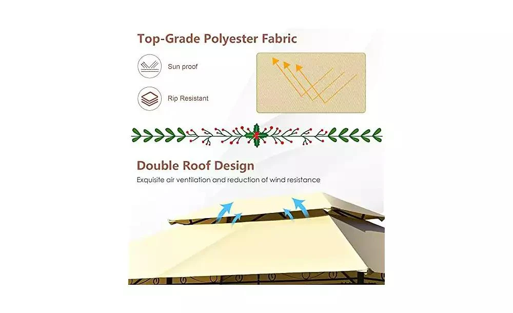 Mecale 10 Feet x 13 Feet Tent Canopy Shelter with Removable Netting Sidewall 5