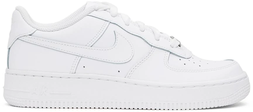 NIKE Kids White Air Force 1 LE Big Kids Sneakers 1