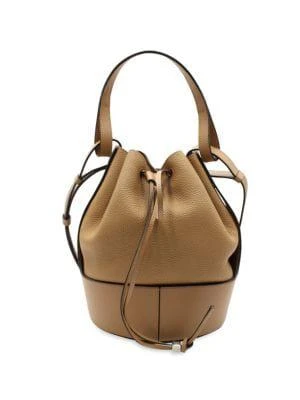 Loewe Loewe Balloon Medium Bucket Bag In Tan Grained Leather 3