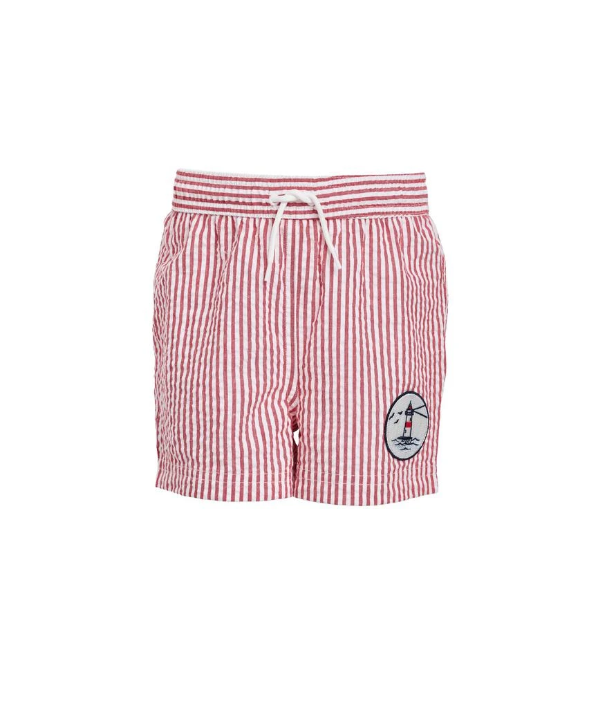 Janie and Jack Seersucker Patch Swim Trunk (Infant)