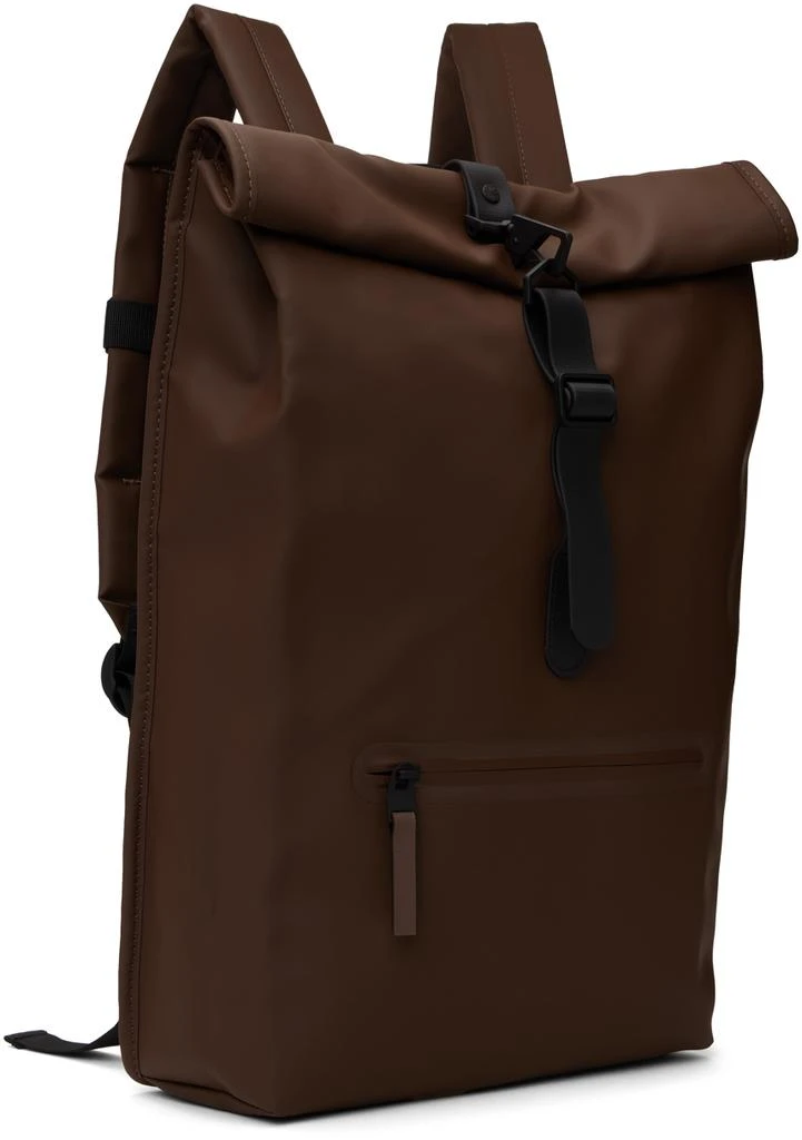 RAINS Brown Rolltop Rucksack Backpack 2