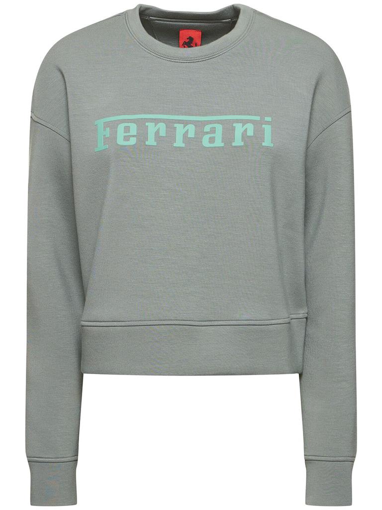 FERRARI Scuba Viscose Blend Crewneck Sweatshirt