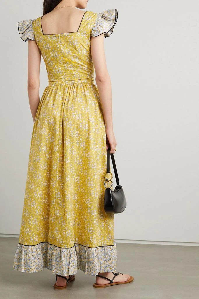 O PIONEERS Cecelia ruffled floral-print cotton maxi dress 3