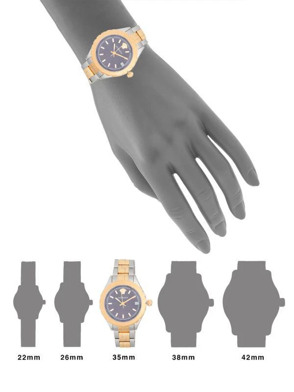 Versace Polished Bicolor Bracelet Watch 2