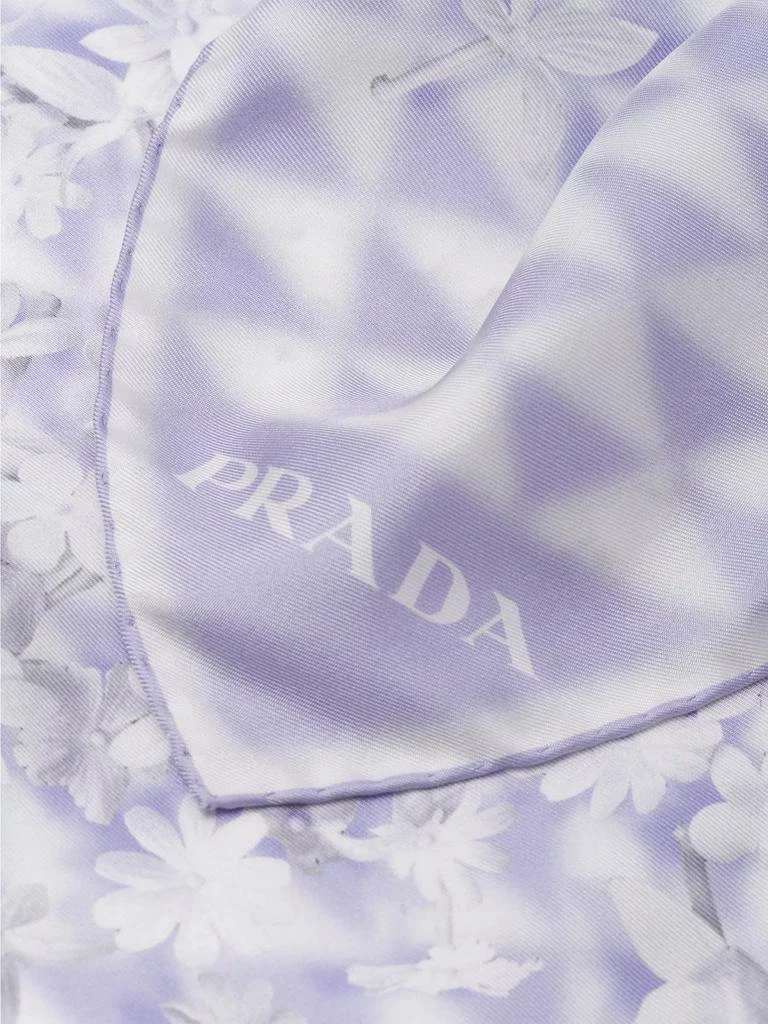 Prada Printed Silk Twill 55CM Square Scarf 3